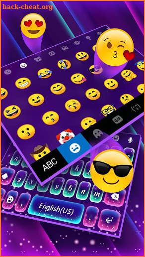 Purple Glow Keyboard Theme screenshot