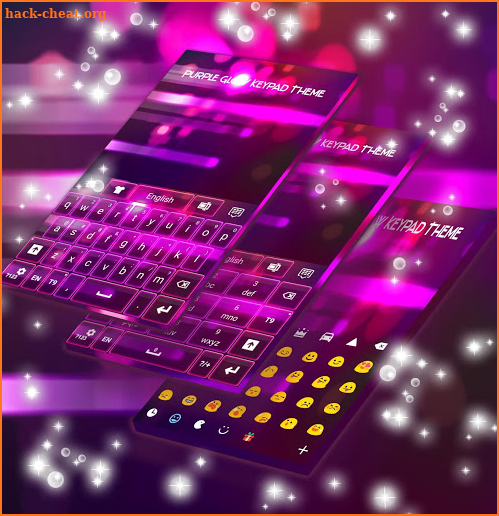 Purple Glow Keypad Theme screenshot