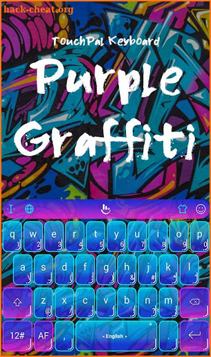 Purple Graffiti Keyboard Theme screenshot