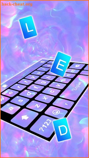 Purple Holographic Keyboard Background screenshot