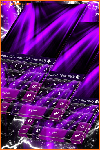 Purple Light Keyboard Theme screenshot