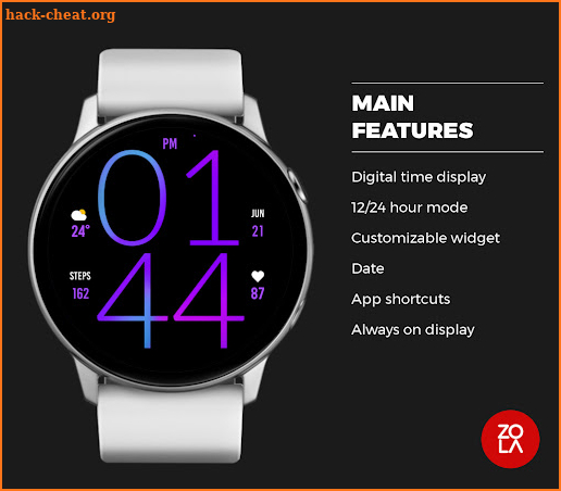 Purple Light Watch Face screenshot