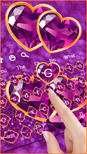 Purple Love Diamond Keyboard screenshot