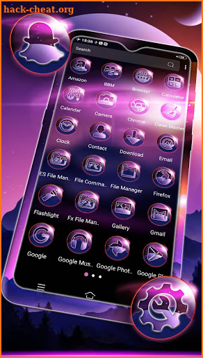 Purple Moon Theme Launcher screenshot