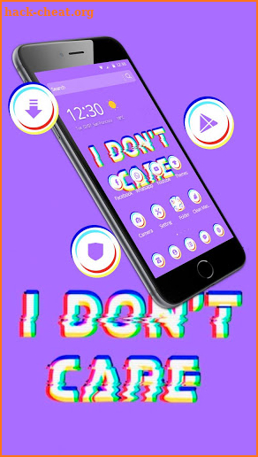 Purple Neon Fashion Words Theme screenshot