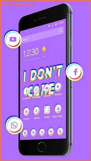 Purple Neon Fashion Words Theme screenshot