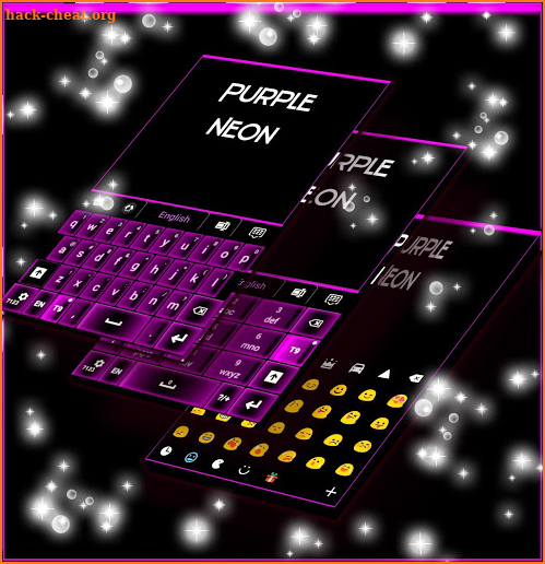 Purple Neon Keyboard Theme screenshot