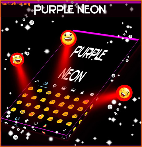 Purple Neon Keyboard Theme screenshot