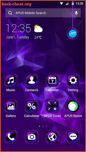 Purple Prism APUS Launcher theme screenshot