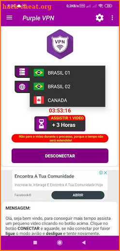 Purple VPN screenshot