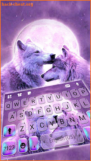 Purple Wolves Keyboard Background screenshot