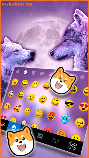 Purple Wolves Keyboard Background screenshot