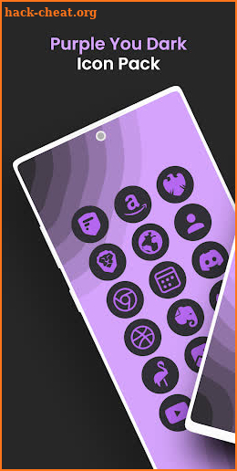 Purple You Dark - Icon Pack screenshot