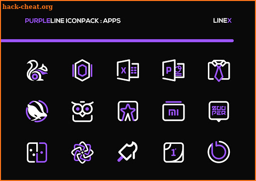 PurpleLine Icon Pack : LineX Purple Edition screenshot