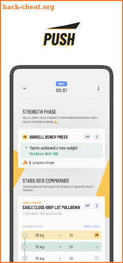 PUSH Workout Training AI screenshot