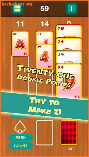 Puzzle 21 - Blackjack Solitaire Hybrid screenshot