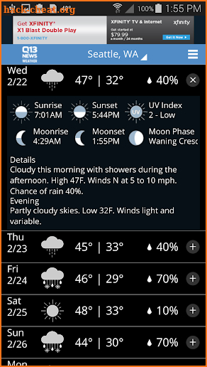 Q13 News - Seattle Weather screenshot