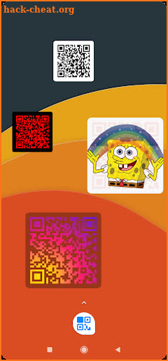 QR-code widget and scanner screenshot