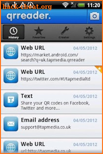 QR Reader for Android screenshot