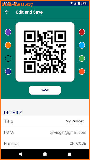 QR Widget screenshot