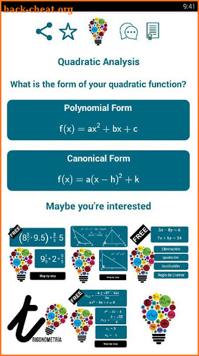 Quadratic Analysis PRO screenshot