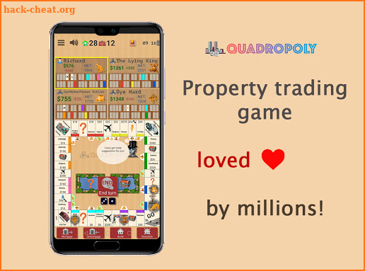 Quadropoly Best AI Board Business Trading Game screenshot