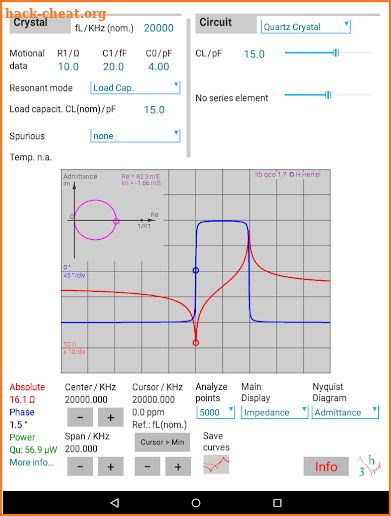 QuartzCrystal Oscillator Prof screenshot