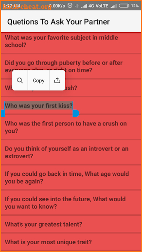 Questions To Ask Your Partner screenshot