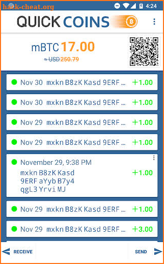 Quick Coins Wallet screenshot