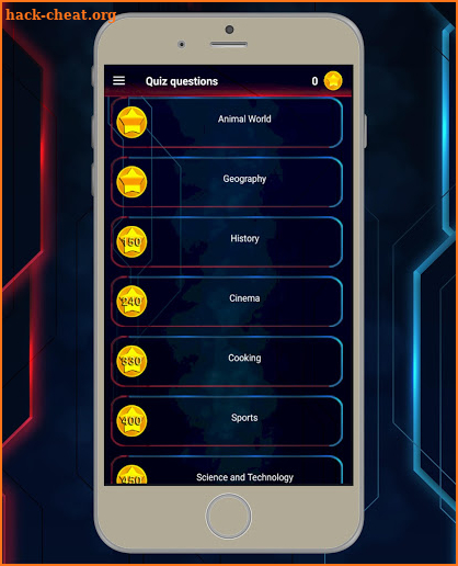 Quiz: brainstorming, questions and answers game screenshot