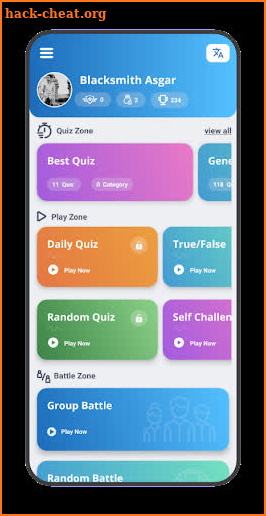 Quizbook screenshot