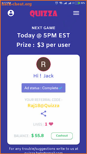 Quizza : Live Trivia (Global) screenshot