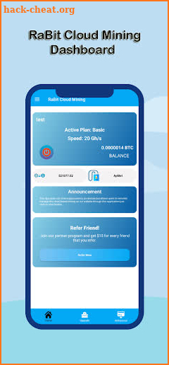 RaBit : Bitcoin Cloud Mining screenshot