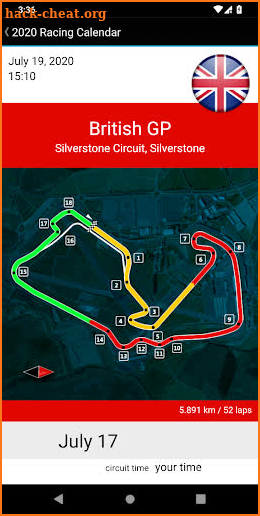 Racing Calendar 2020 (No Ads) screenshot