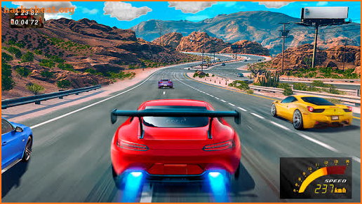 Racing in car driving screenshot