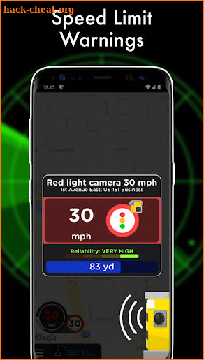 Radar detector screenshot