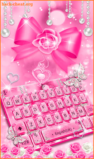 Radiant Rose Diamond Keyboard Theme screenshot