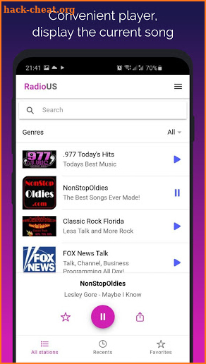 Radio US - free USA online radio, music and news screenshot