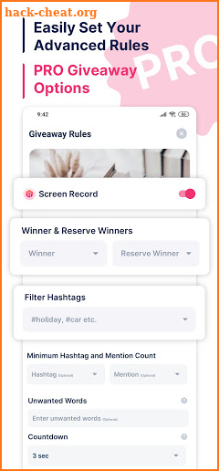 Rafi: Random Comment Giveaway Picker for Instagram screenshot