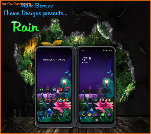 Rain Theme for LG G8X UX 9 screenshot