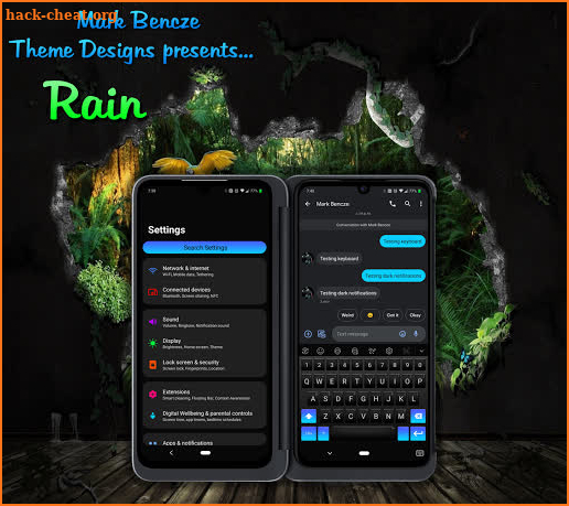 Rain Theme for LG G8X UX 9 screenshot