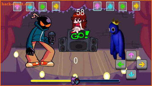 Rainbow Blue Monster FNF Mod screenshot