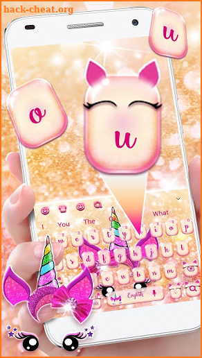 Rainbow Bow Knot Unicorn Keyboard screenshot