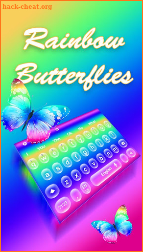 Rainbow Butterfly Keyboard Theme screenshot