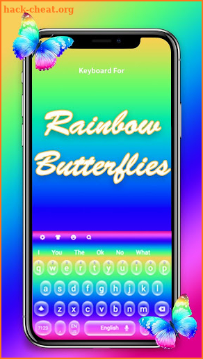 Rainbow Butterfly Keyboard Theme screenshot