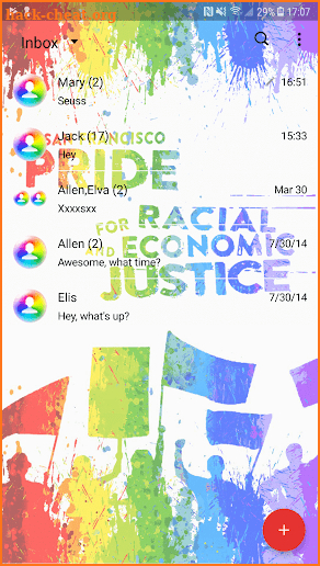 Rainbow flag 2 for Handcent Next SMS screenshot