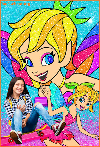 Rainbow Glitter Coloring Book Fairies screenshot