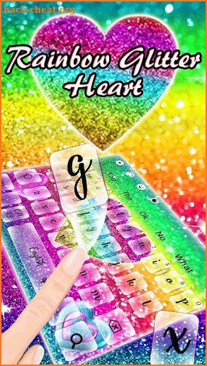 Rainbow Glitter Keyboard screenshot