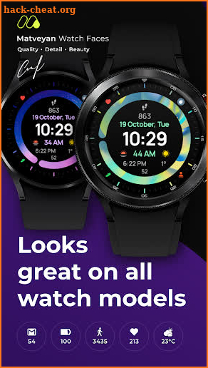 Rainbow Minimal Watchface screenshot