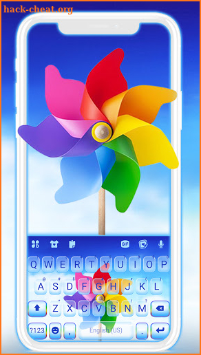 Rainbow Pinwheel Keyboard Background screenshot